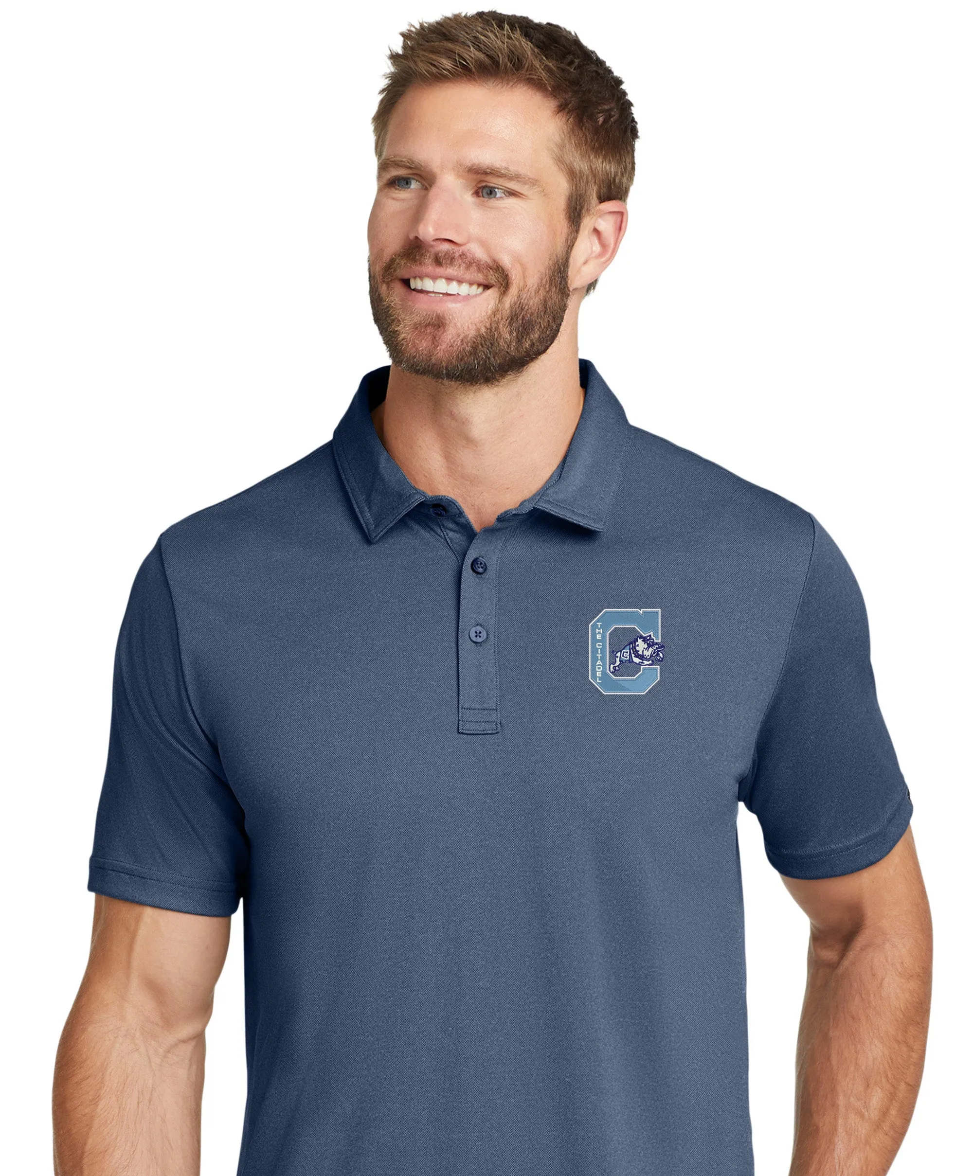 The Citadel, Jumping Bulldog, TravisMathew Golf Brand Performance Polo Shirt